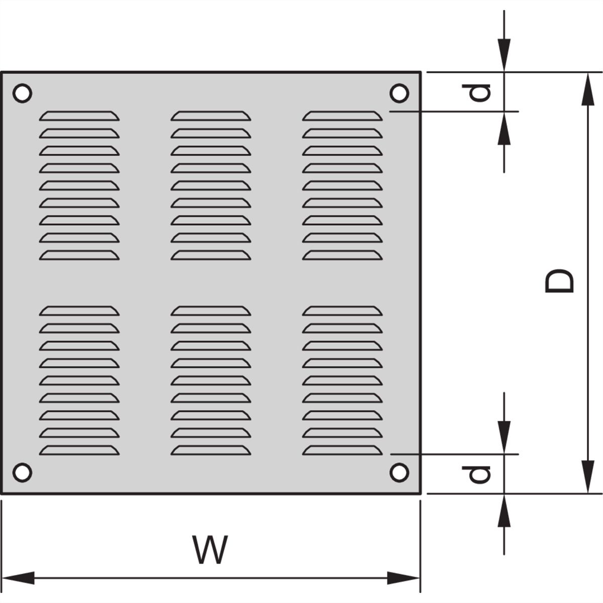 SCHROFF Dach, gekiemt, RAL 7021 - DACH M.KIEMEM 600B 600T 7021