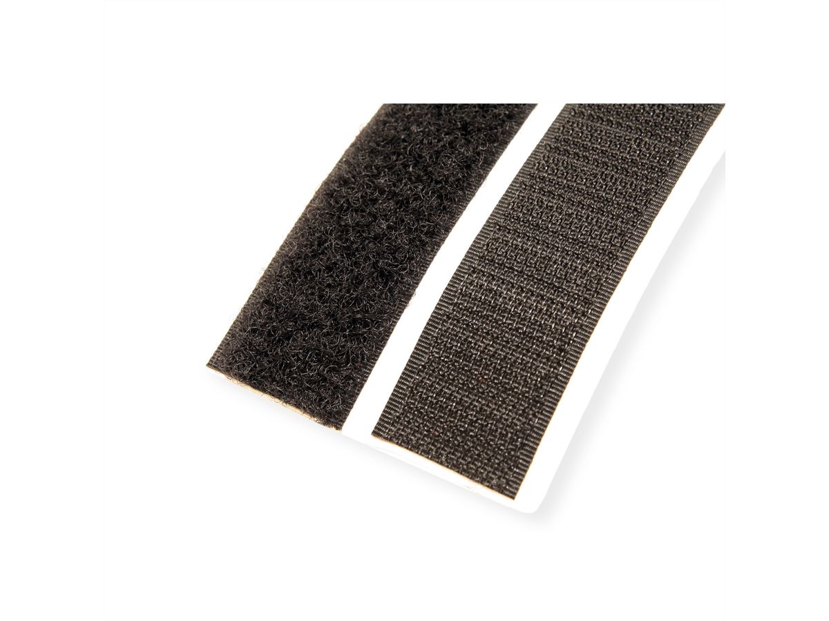 VELCRO® Klettband Selbstklebend, Haken & Flausch 20mm x 5m Schwarz - SECOMP  Electronic Components GmbH