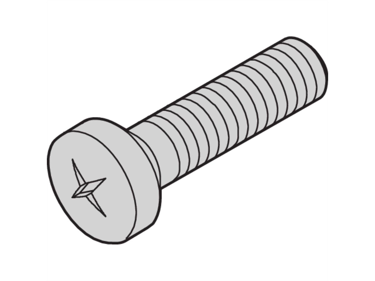 SCHROFF Flachkopfschraube mit Kreuzschlitz - FLKO-SCHR.M.KR.M4X10 ZN 100S
