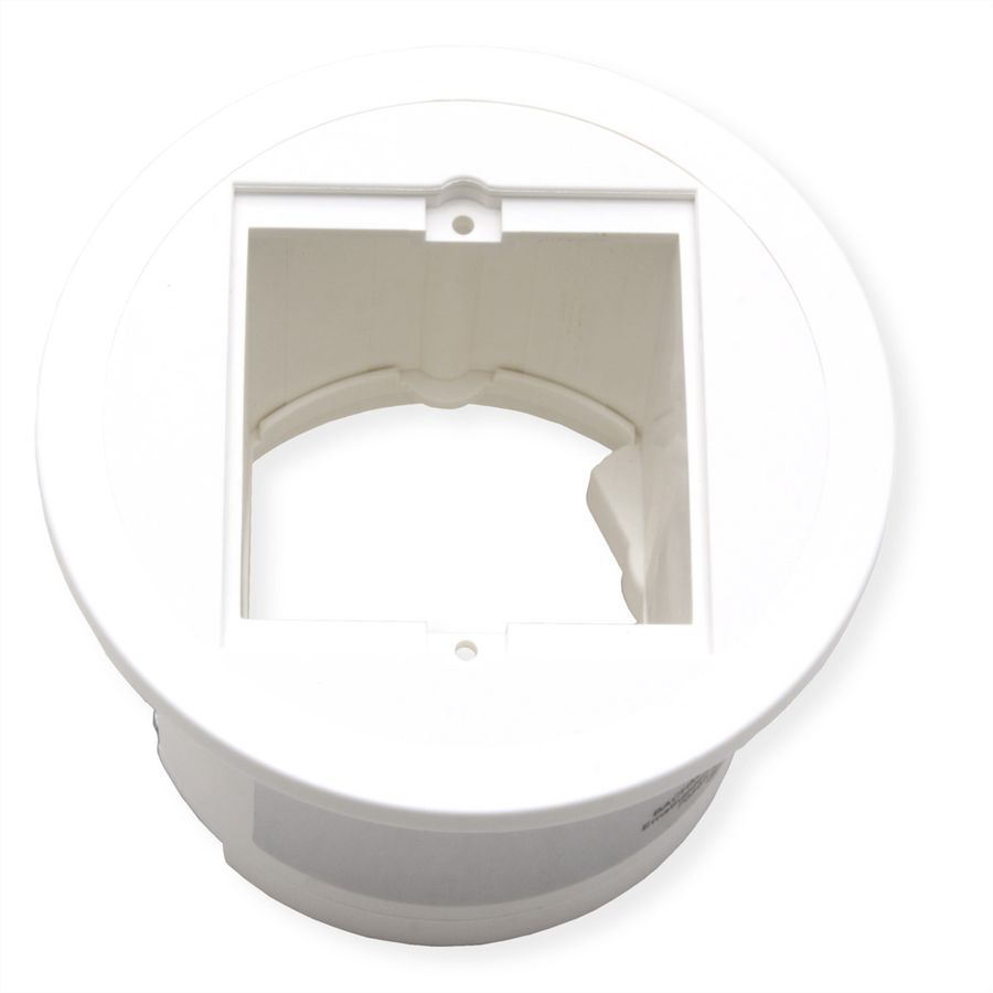 BACHMANN PIX 1xCM RAL9010 Zierring in Edelstahl-Optik