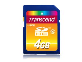 Transcend TS4GSDHC10 4GB SDHC Klasse 10 Speicherkarte