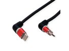 ROLINE USB 2.0 Kabel, Typ-C - Typ-C, ST/ST, 360° Rotation, schwarz / rot, 1 m