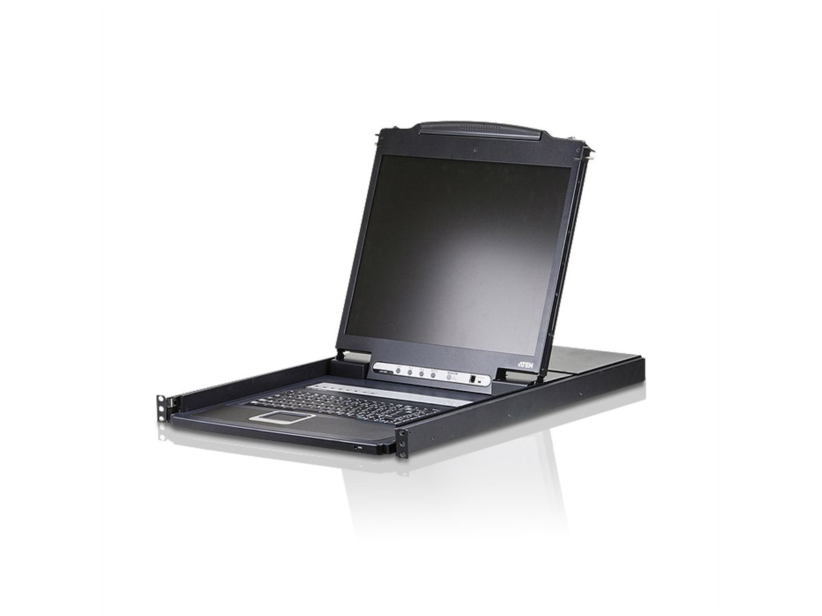 ATEN CL1308N KVM-Switch, 48cm TFT, VGA, PS/2-USB, 8 Port, UK-Layout