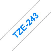 Brother TZE-243 Blau auf weiss TZe Etiketten erstellendes Band