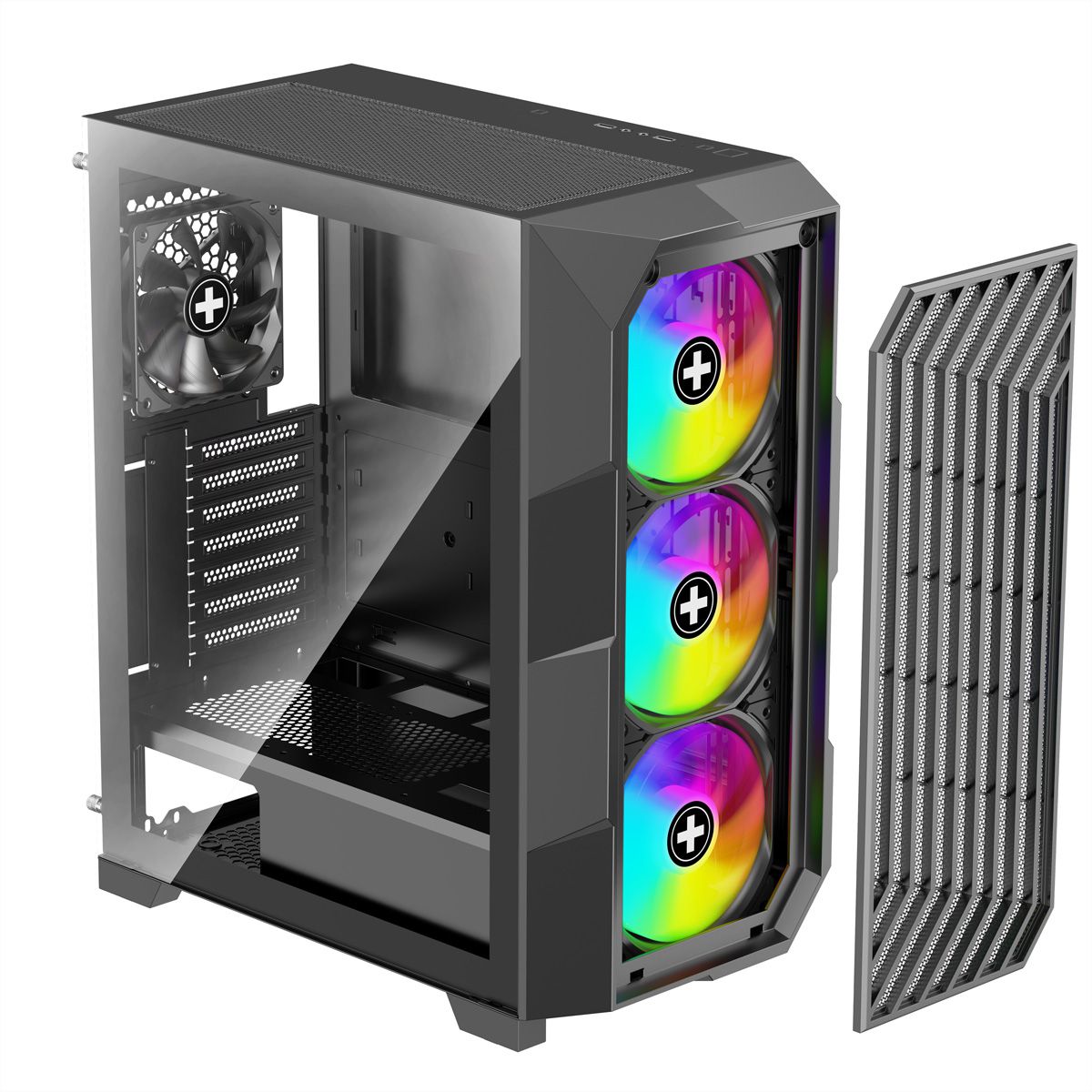XILENCE Xilent Breeze II ATX PC-Gehäuse schwarz, X812.ARGB Gaming ATX PC Case