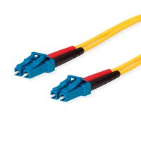 TELEGÄRTNER LWL Rangierkabel 2x E9/125 OS2, 1x LC Duplex - 1x LC Duplex, gelb, 1 m