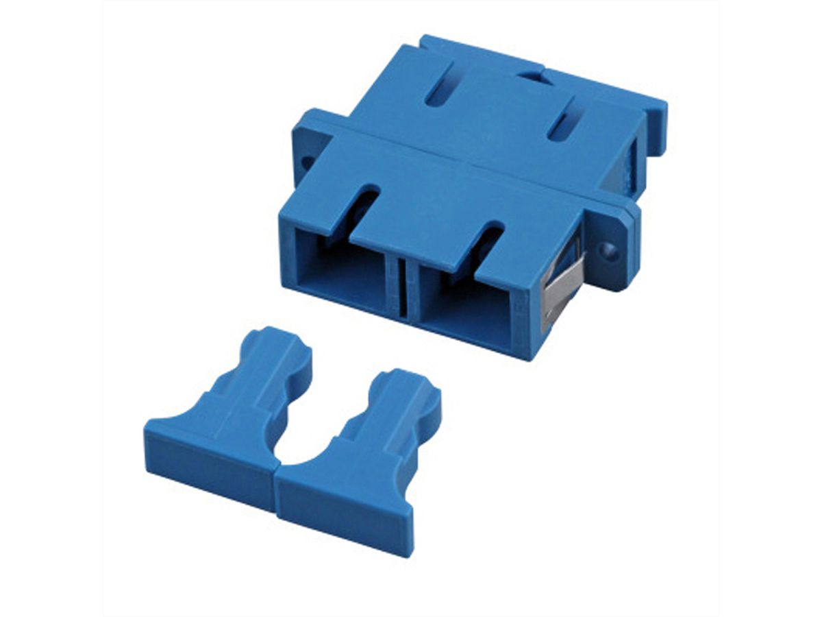 LWL-Kupplung Single-Mode, SC/SC duplex, blau