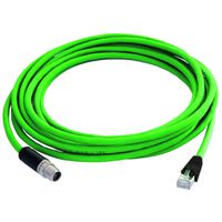 TELEGÄRTNER STX M12x1-RJ45 VL X-kod. Cat.6A, CP01CP05B-SFTP2607C7-1PUR-A0100, 1 m