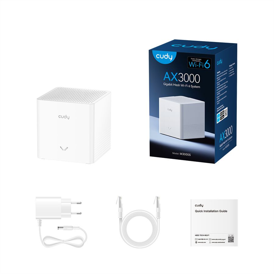 CUDY M3000S AX3000 Wi-Fi 6 Mesh Lösung, 1-Pack