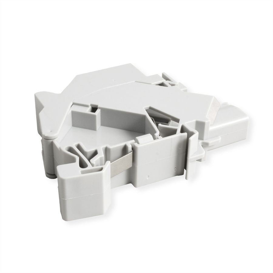 ROLINE Tragschienenadapter für Keystone Module, inkl. Cat.6A Keystone, geschirmt, 45°