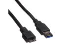 ROLINE USB 3.2 Gen 1 Kabel, A ST - Micro B ST, schwarz, 2 m