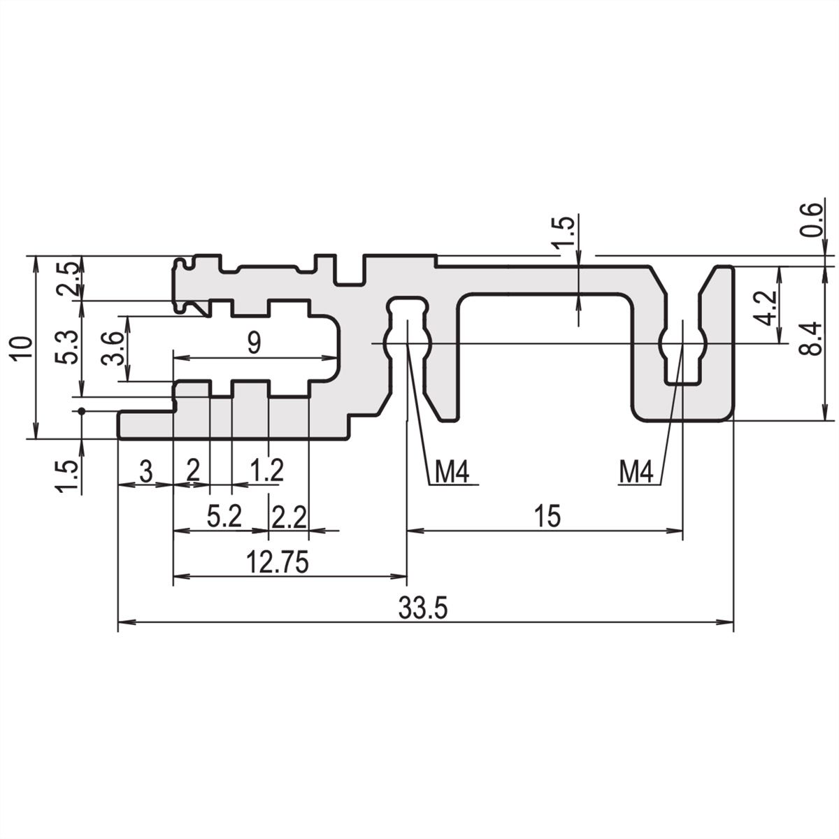 SCHROFF Typ H-KD stabil, kurzes Dach - MODULSCH. VORNE 40TE H KD