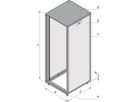 SCHROFF 19"-Schrank, Tür- und Rückwandkombination frei wählbar - NOVASTAR 20HE553B600T 7021-35
