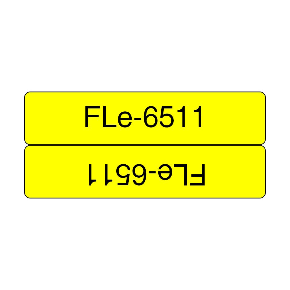 Brother FLE-6511 Etiketten erstellendes Band Schwarz auf gelb