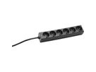BACHMANN SELLY Steckdosenleiste 6x Schutzkontakt, schwarz, 1,5 m