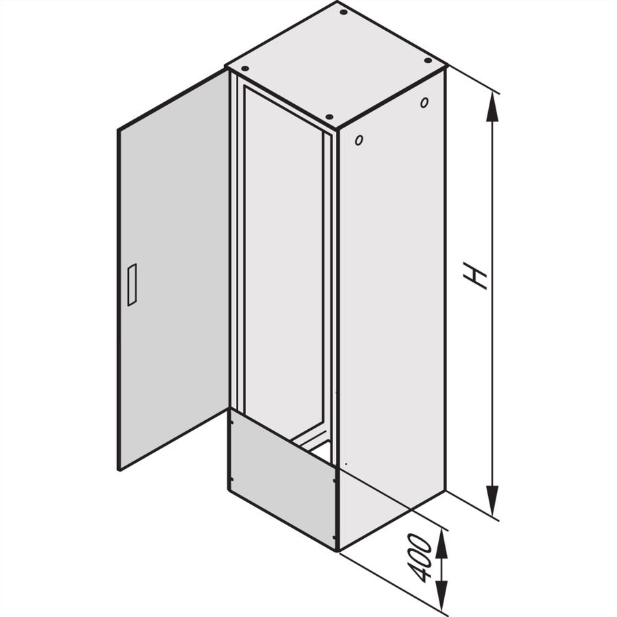 SCHROFF Anschlussplatte für Front- und Rückseite - AN.PLATTE EMC 400H800B FLACH