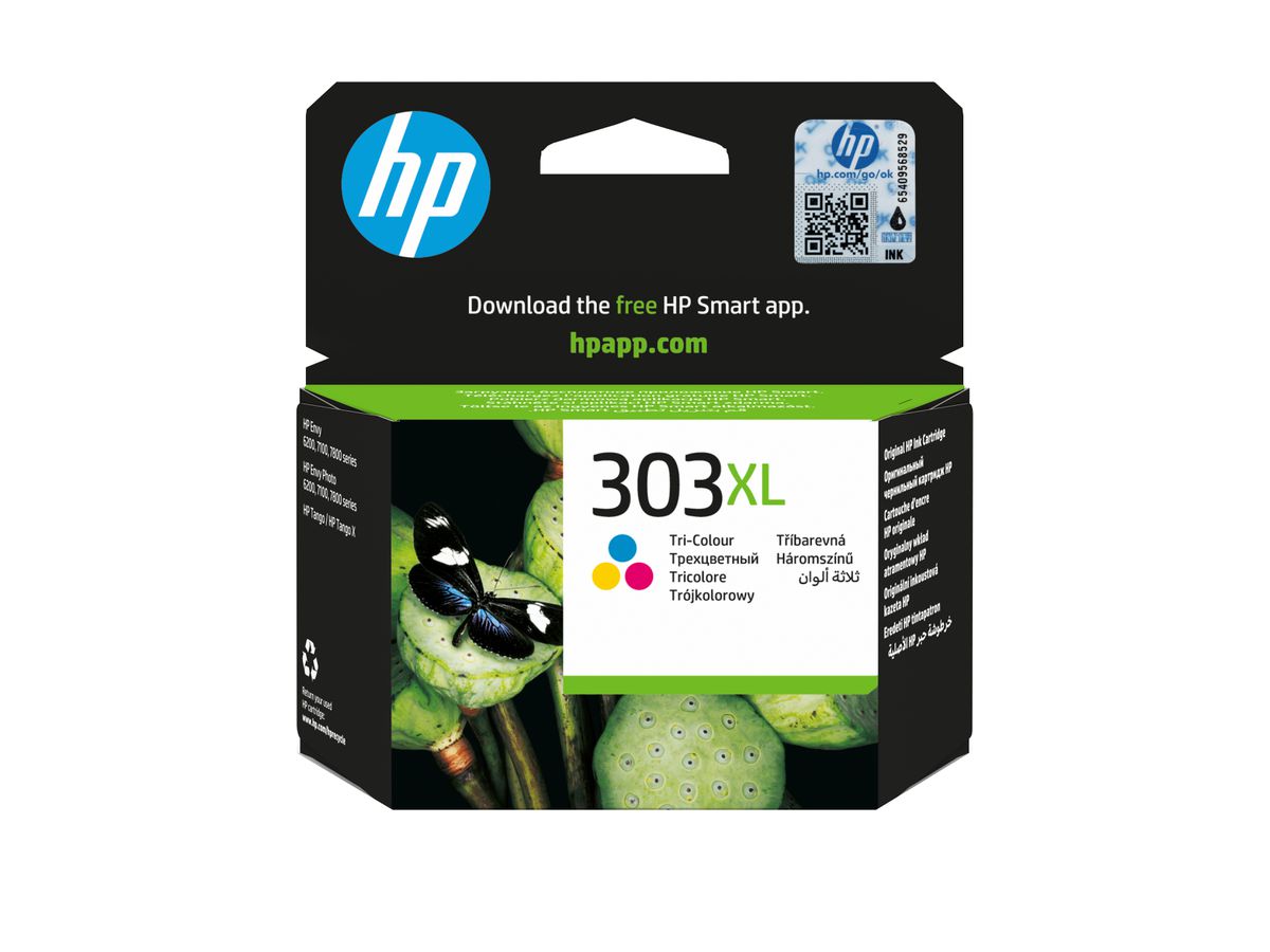 HP 303XL Cyan/Magenta/Gelb Original Druckerpatrone mit hoher Reichweite