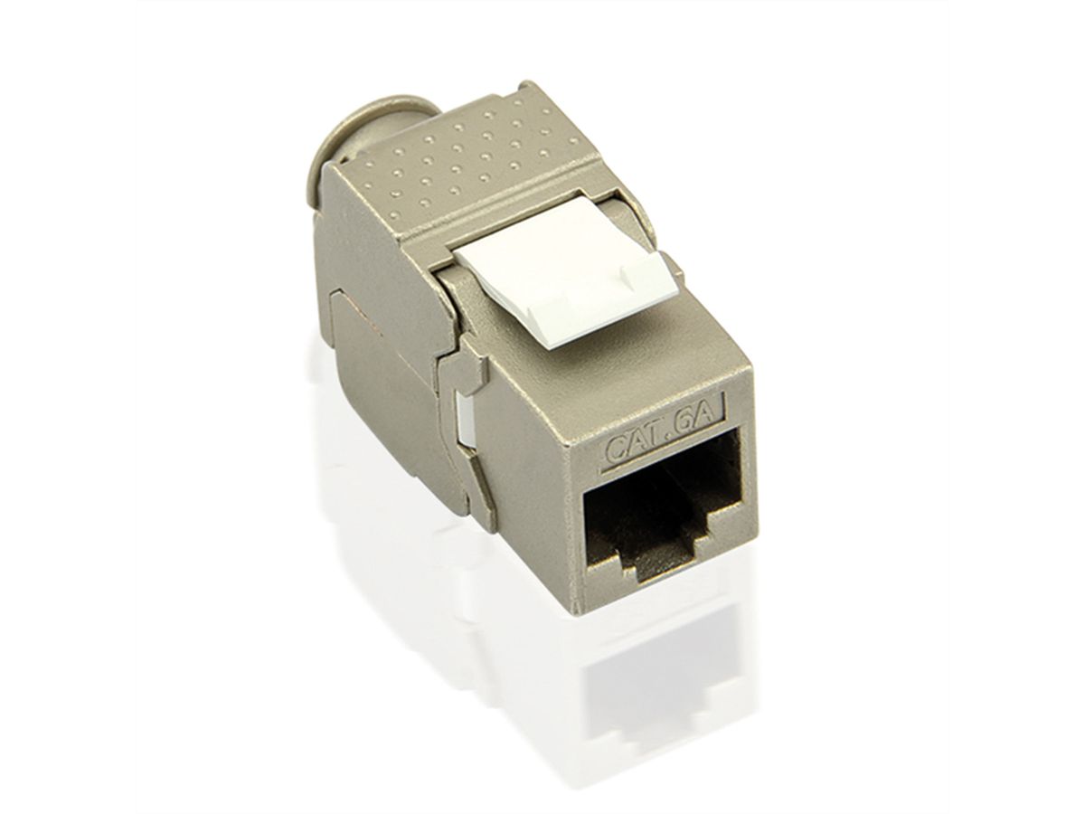 VALUE Kat.6A (Class EA) Keystone, RJ-45, geschirmt, werkzeuglos, SLIM