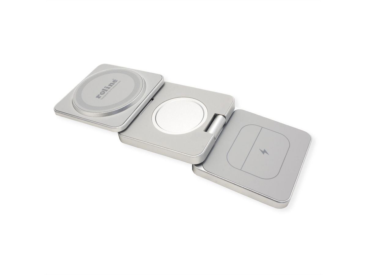 ROLINE 3-in-1 Induktions-Ladestation, faltbar, für Apple