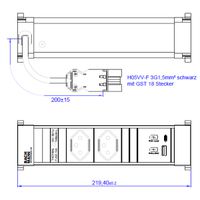 BACHMANN POWER FRAME S 2xCH, 1xUSB A&C 22W 0,2m GST18 Schweiz