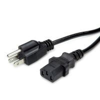VALUE Netzkabel NEMA-5 auf C13 für USA, schwarz, 1,8 m