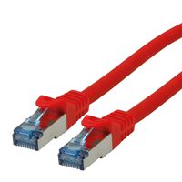 ROLINE Patchkabel Cat.6A S/FTP (PiMF), Component Level, LSOH, rot, 0,3 m