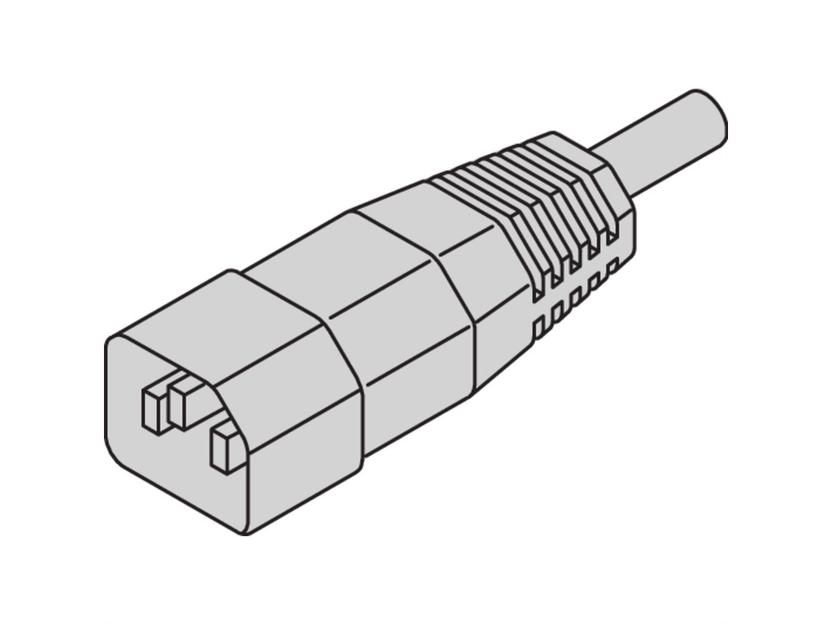 SCHROFF Netzanschlussleitung, IEC - ANSCHLUSSKAB.2,5M IEC C13-C14