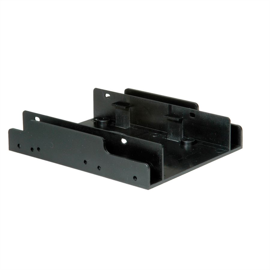 ROLINE Montageadapter, 3,5 Zoll Rahmen für 2x 2.5 HDD, schwarz