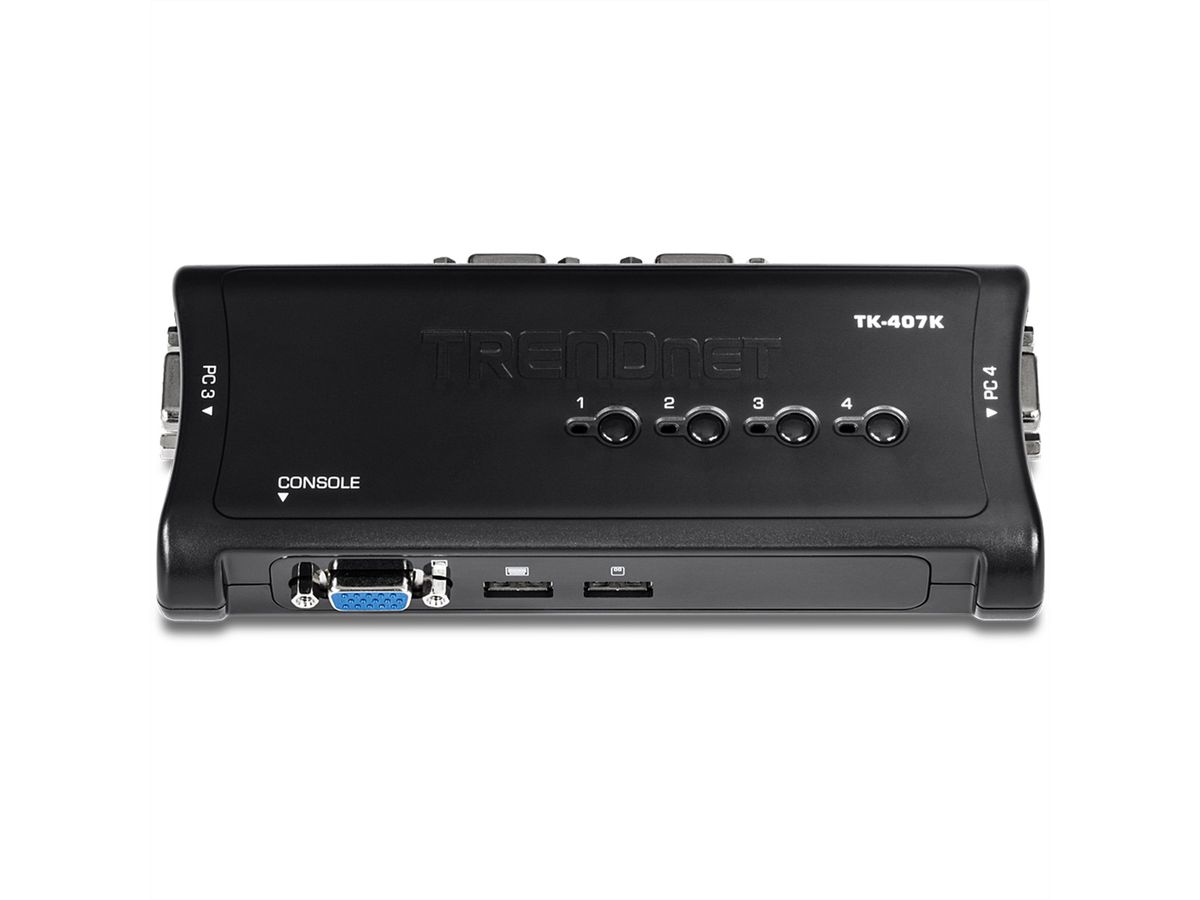 TRENDnet TK-407K KVM Switch 4-Port USB Kit