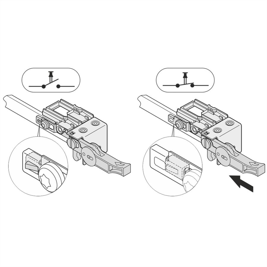 SCHROFF Mikroschalter, Schliesser, für AdvancedMC-Carrier (Compact- und Full-size-Module) - MIKROSCHALT.CARRIER NO 10STK
