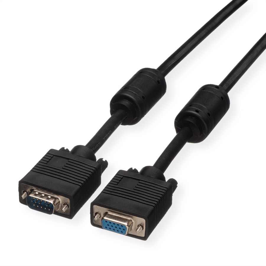 ROLINE SVGA-Kabel HD15 ST - BU mit Ferritkern, 10 m