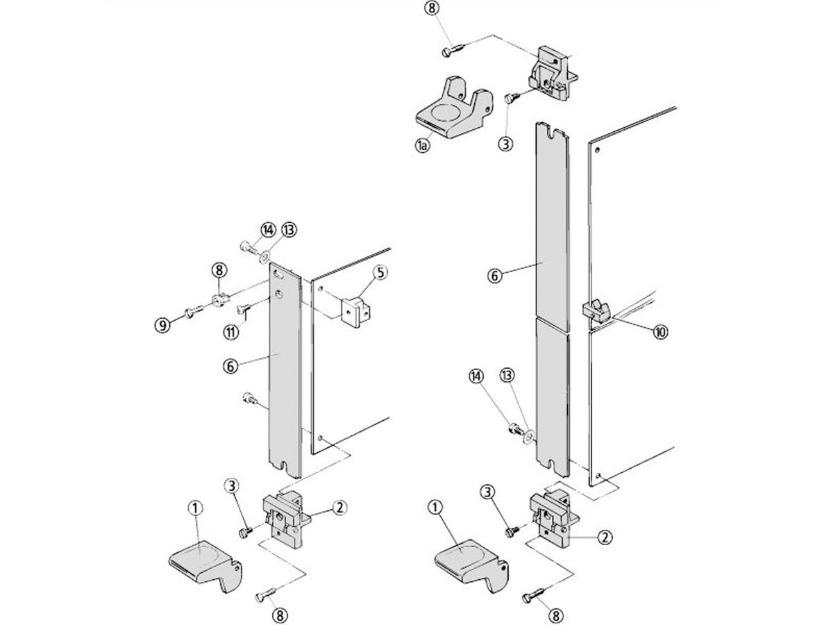 SCHROFF Aushebegriff in Tastenform 1 - AUSHEBEGRIFF FORM 1 OB..GRAU