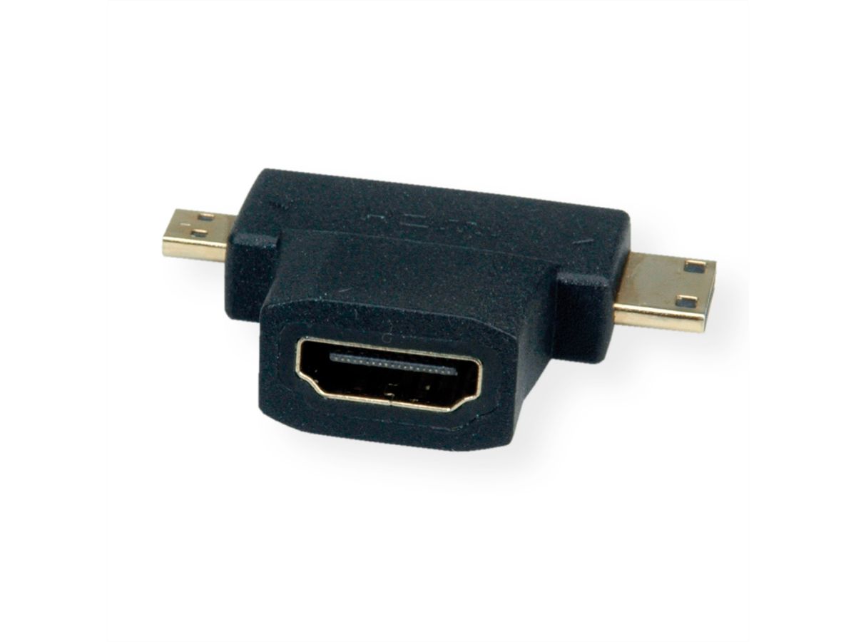 VALUE HDMI T-Adapter HDMI  - HDMI Mini + HDMI Micro