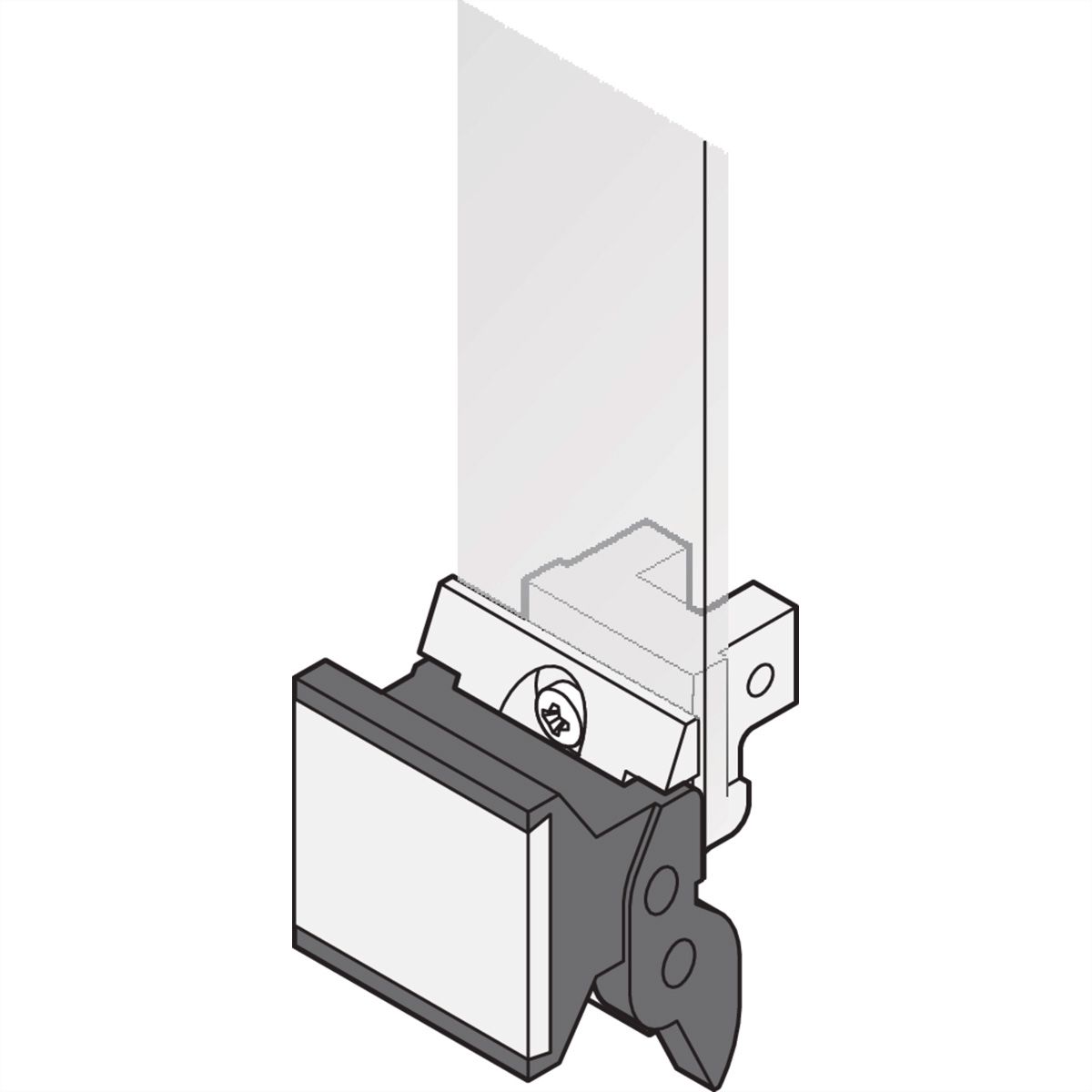SCHROFF Aushebegriff in Trapezform, Typ 2 - TRAPEZGRIFF OP RAL9005 10STK