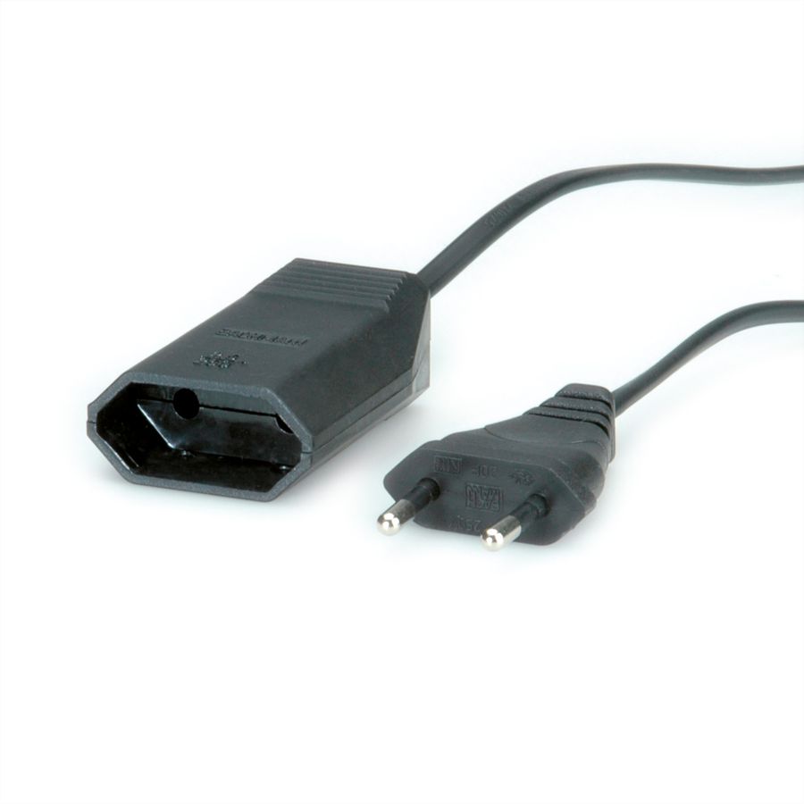 BACHMANN Euro-Verlängerung 230V/2,5A, schwarz, 5 m