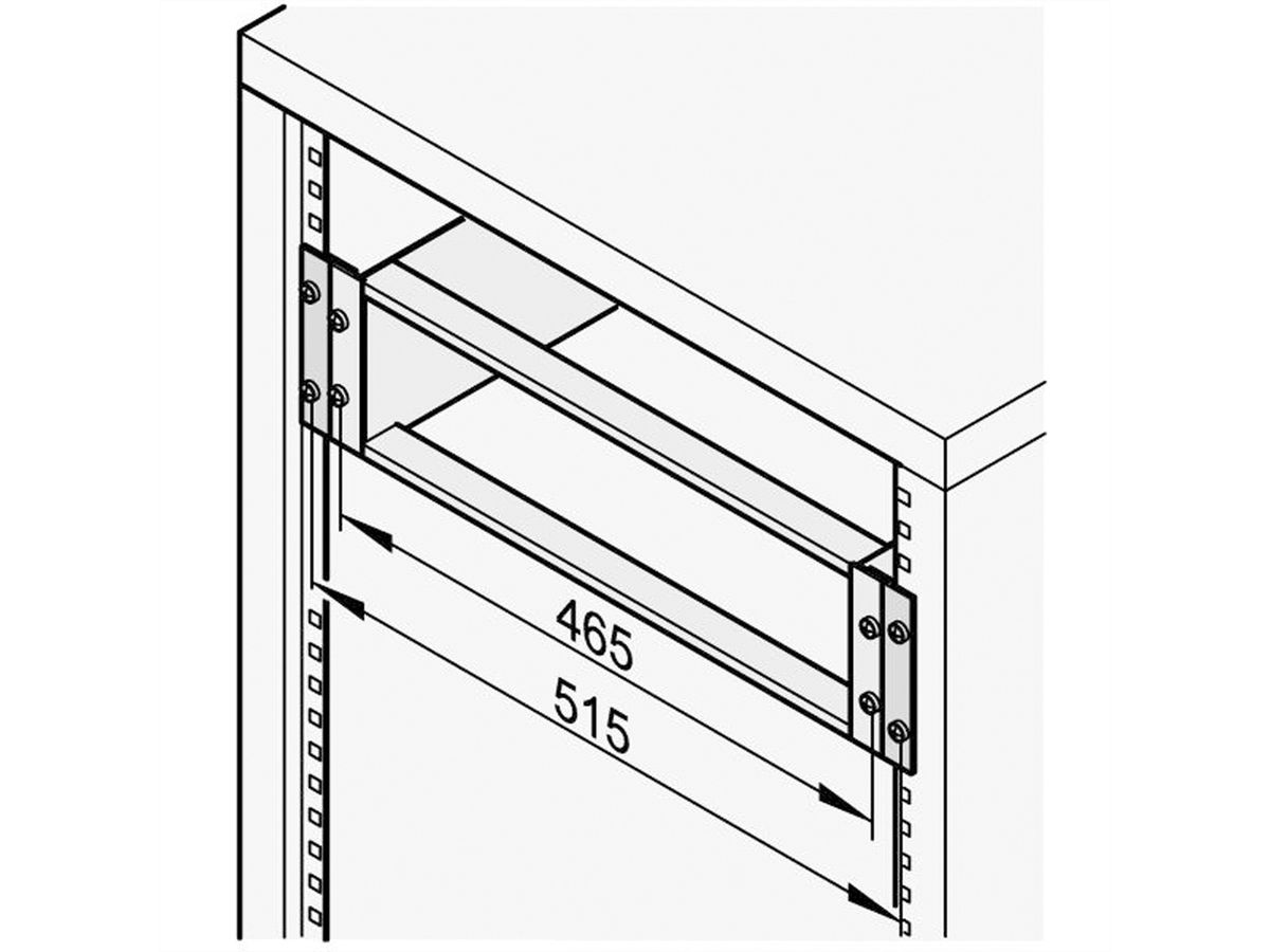 SCHROFF 19"-Adapter symmetrisch - ADAPTERSATZ 6HE SYMETR.