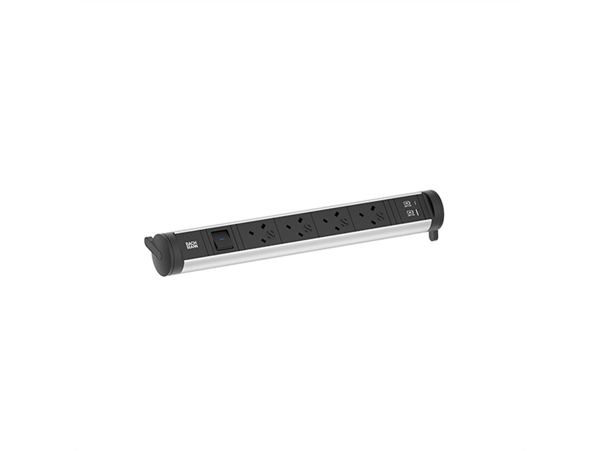 BACHMANN CYCLE Base 4xUK 1xSchalter 1xUSB A/C 22W 0,2m GST18