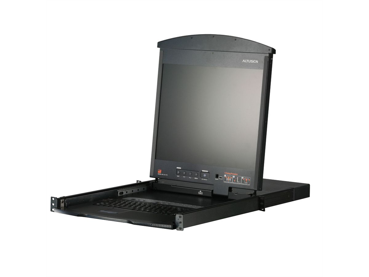 ATEN KL1508AiN KVM Over IP Switch, 8 Port, 48cm LCD, VGA, PS/2-USB, Deutsch