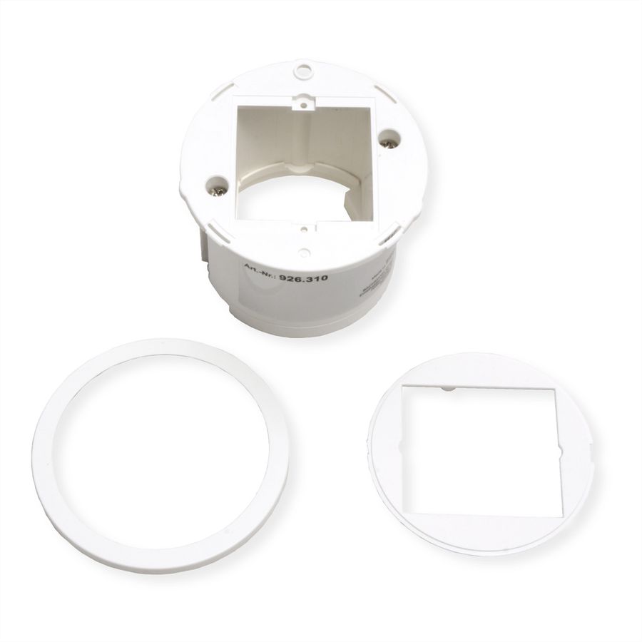 BACHMANN PIX 1xCM RAL9010 Zierring in Edelstahl-Optik