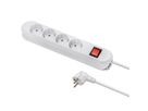 BACHMANN SMART Steckdosenleiste 4x Schutzkontakt, Schalter, weiß, 1,5 m