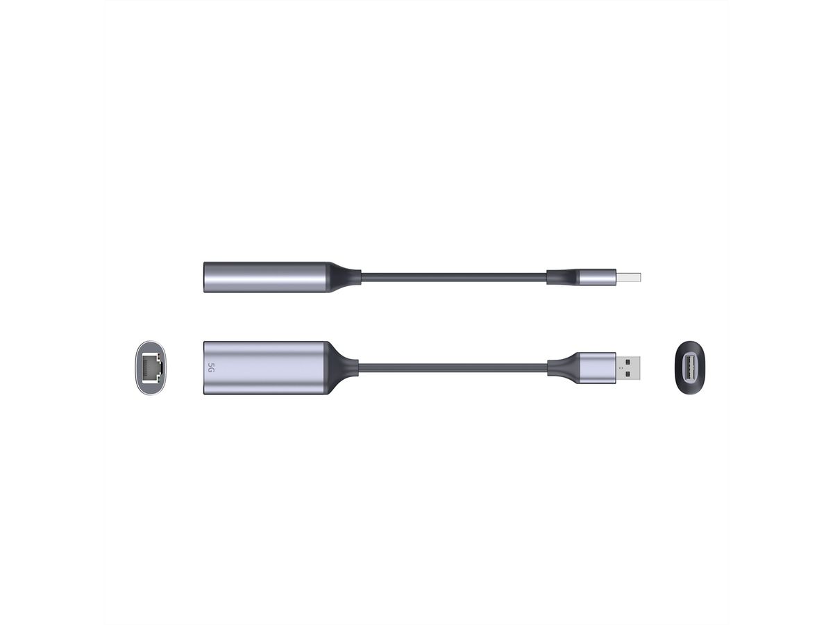 VALUE USB 3.2 Gen 2 Typ A zu 5-Gigabit-Ethernet Konverter