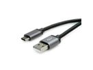 ROLINE USB 2.0 Kabel, Typ C - Typ A, ST/ST, schwarz, 0,8 m