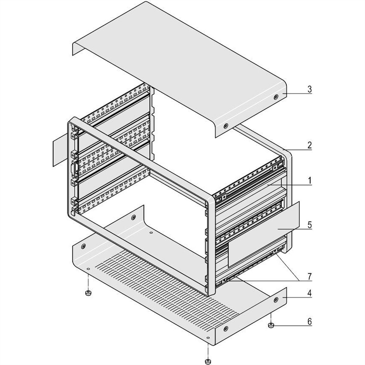 SCHROFF Gehäuse 6 HE - COMPAC PRO GEH.6HE 63TE 331T