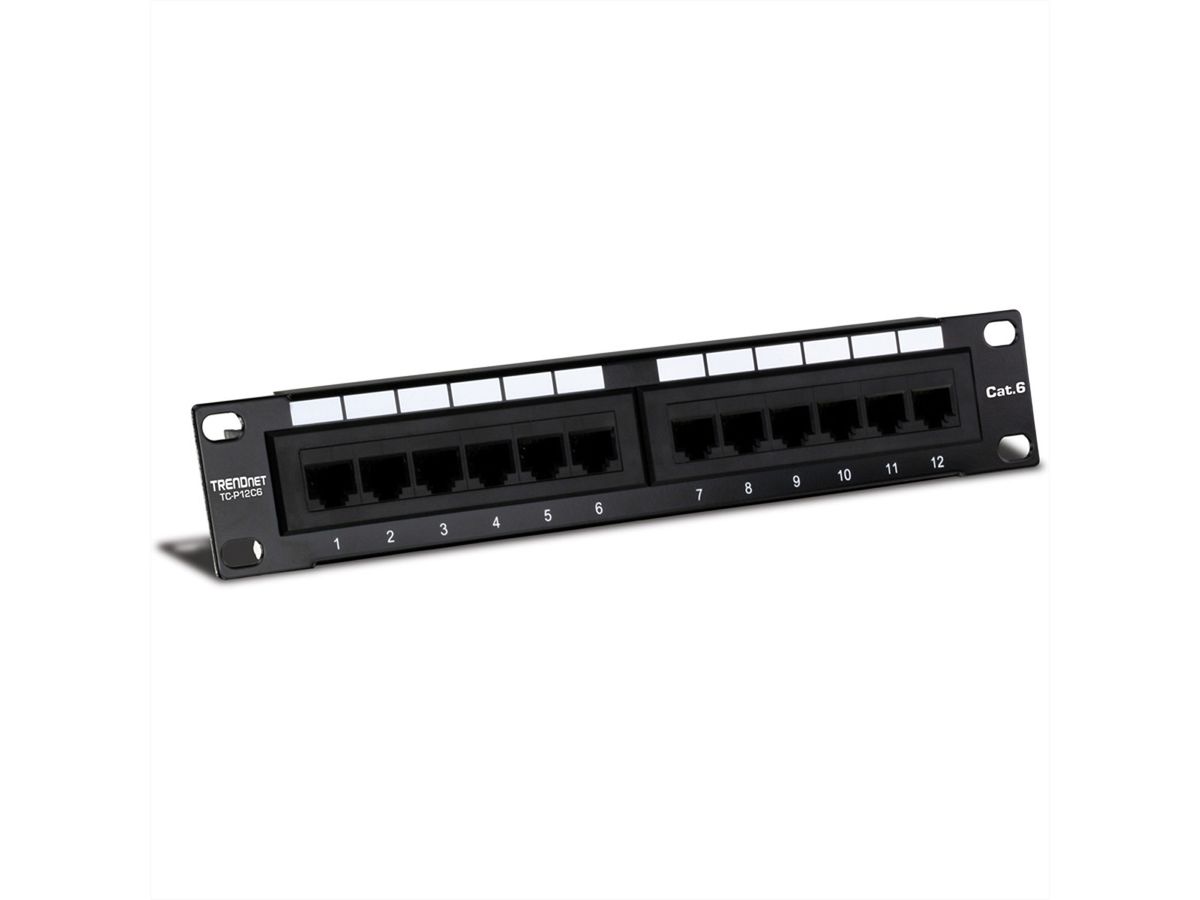 TRENDnet TC-P12C6 Patch Panel, 12-Port Cat. 6 Unshielded