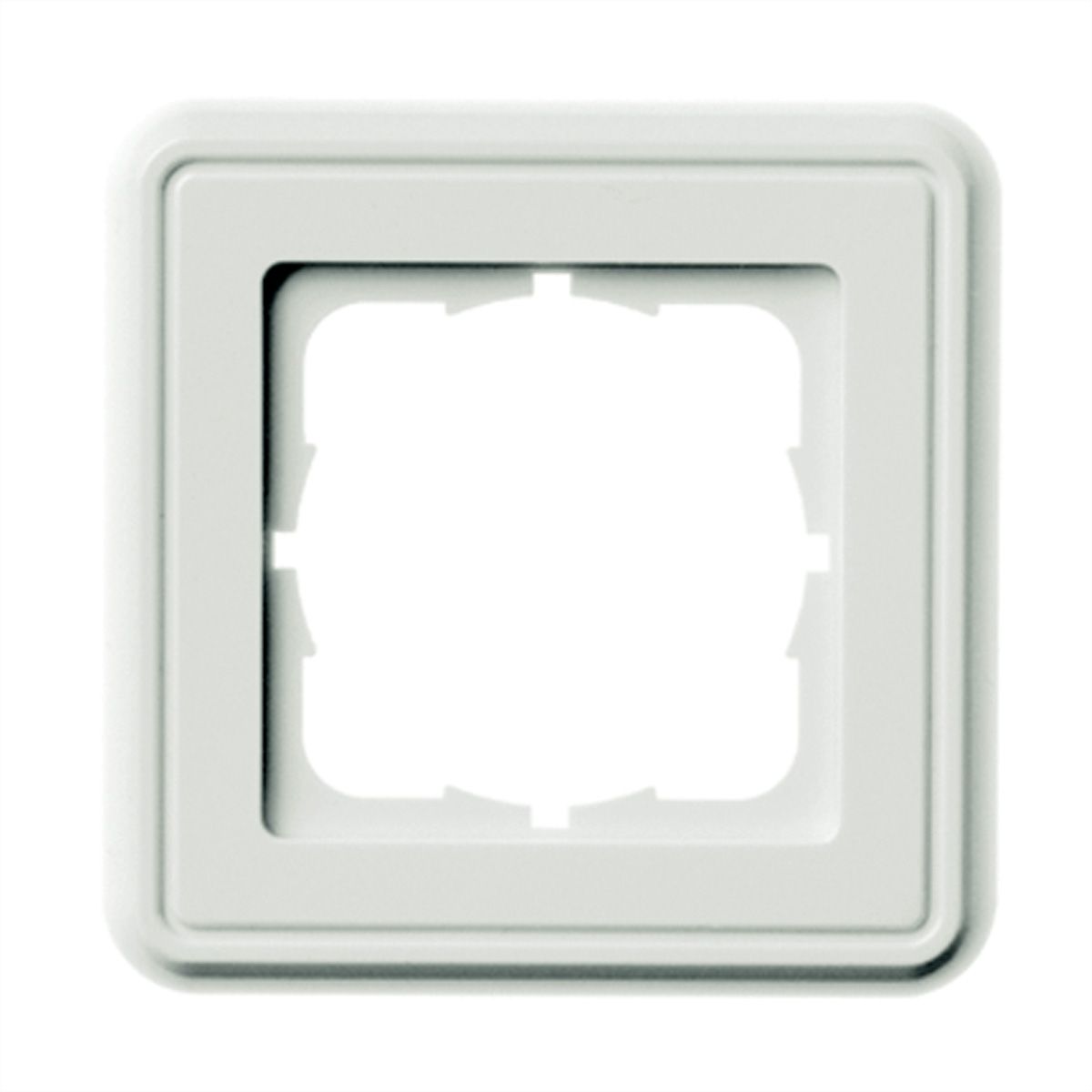 TELEGÄRTNER Abdeckrahmen 80 x 80 mm, 1-fach, alpinweiss