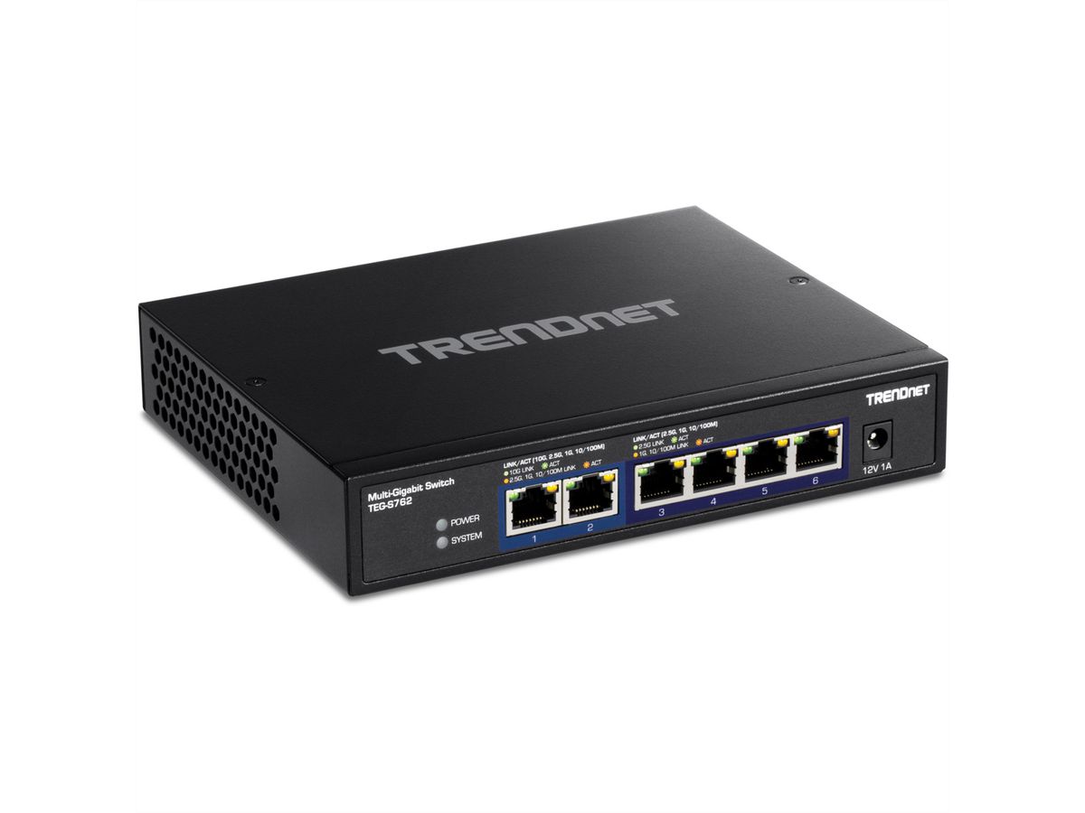 TRENDnet TEG-S762 6-Port 10G Switch, schwarz