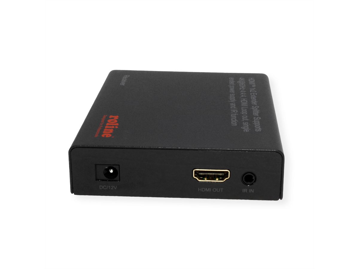 ROLINE HDMI Extender und Splitter, 1x2, über Kat.6A, 70m, 4K60Hz