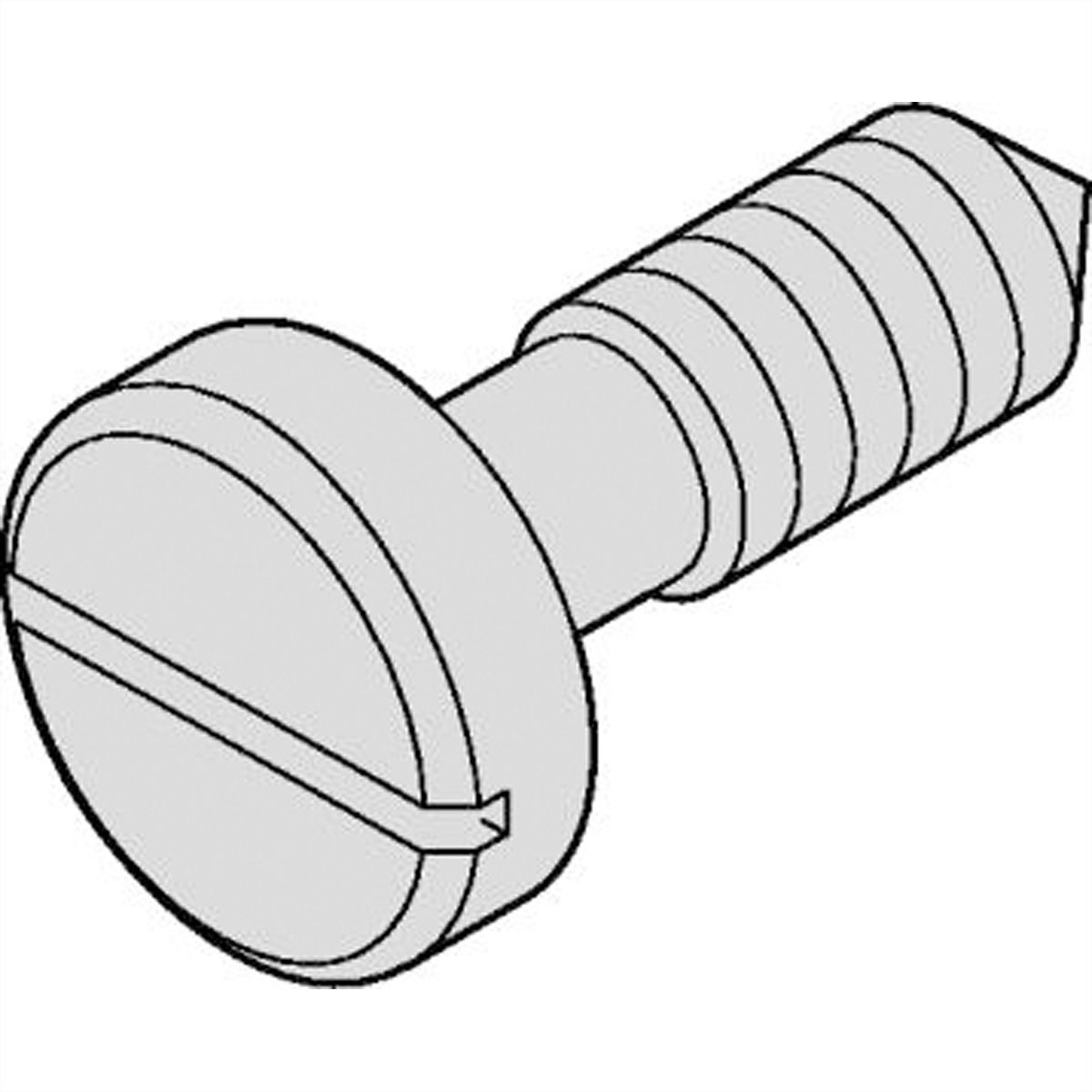 SCHROFF Halsschraube mit Schlitz - HALSSCHRAUBE M6 M.SCHL.100ST