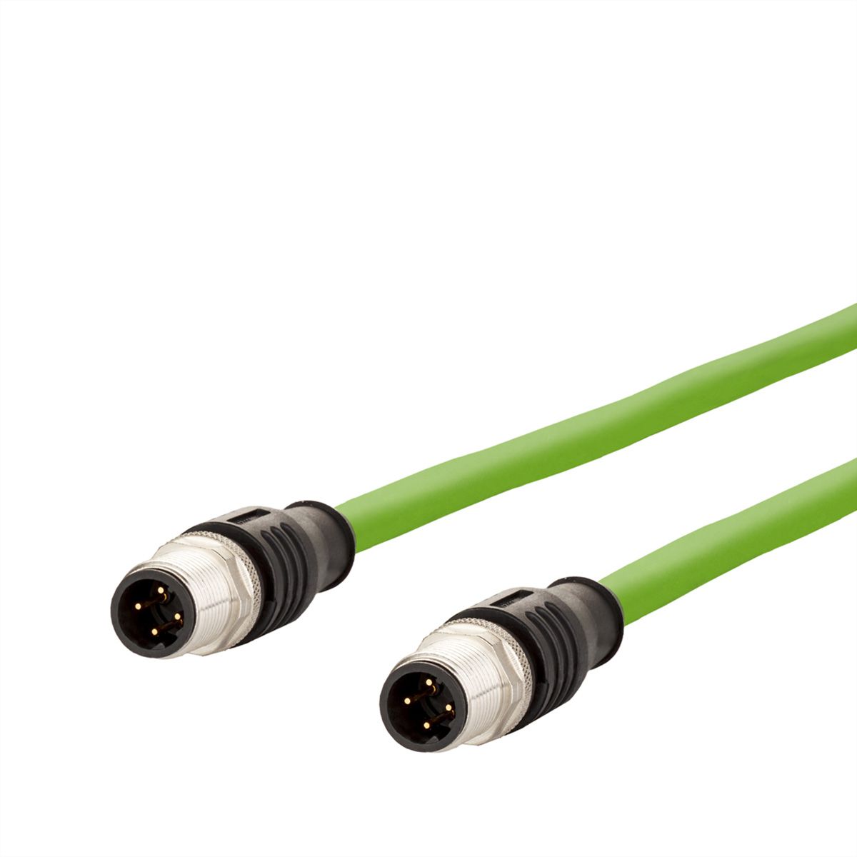 METZ CONNECT Verbindungsleitung M12 ST-M12 ST, 4-polig D-kodiert, 5 m