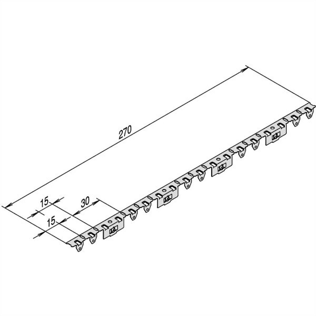 SCHROFF EMV-Edelstahldichtung zwischen Abdeckblech und Seitenwand - KONT.STR ADBL-SW 10STK